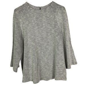 W5 Black and White striped top, size large, cotton/polyester/spandex